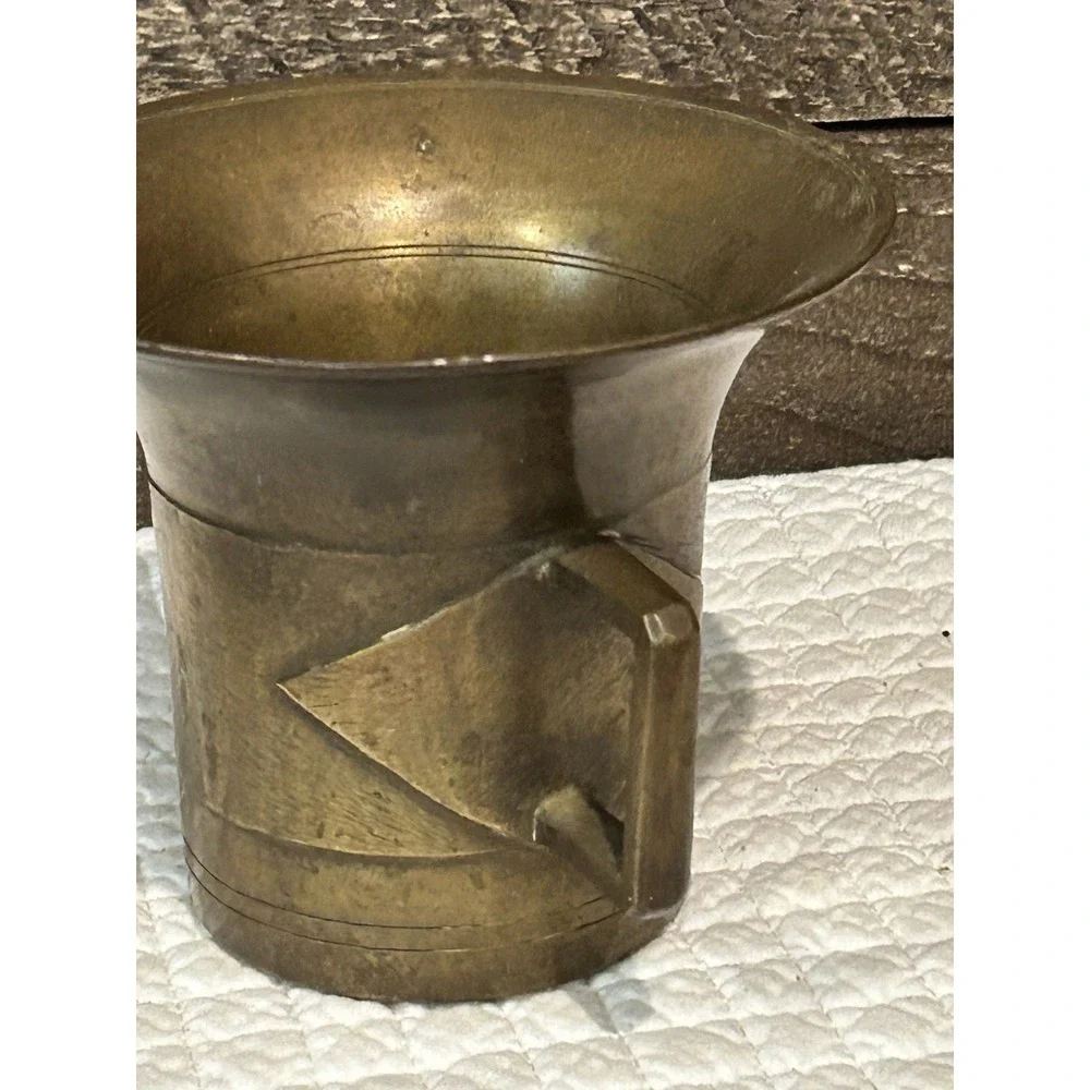 Heavy Vintage Brass‎ Mortar Apothecary VTG